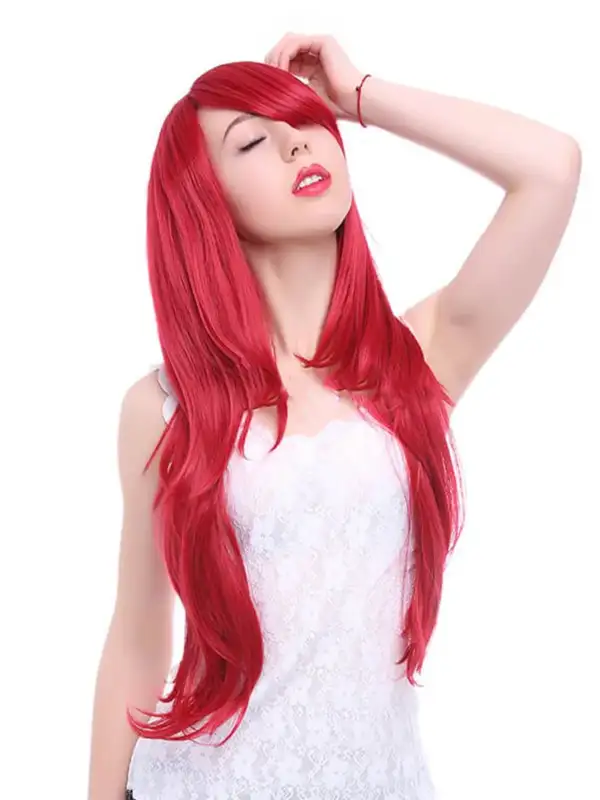 75 cm long standard standart no fringe bangs forehead wig 75 см изкуствена коса перука косплей cosplay стандартна без бретон различни цветове бяла черна руса светло тъмно розова кафява червена лилава