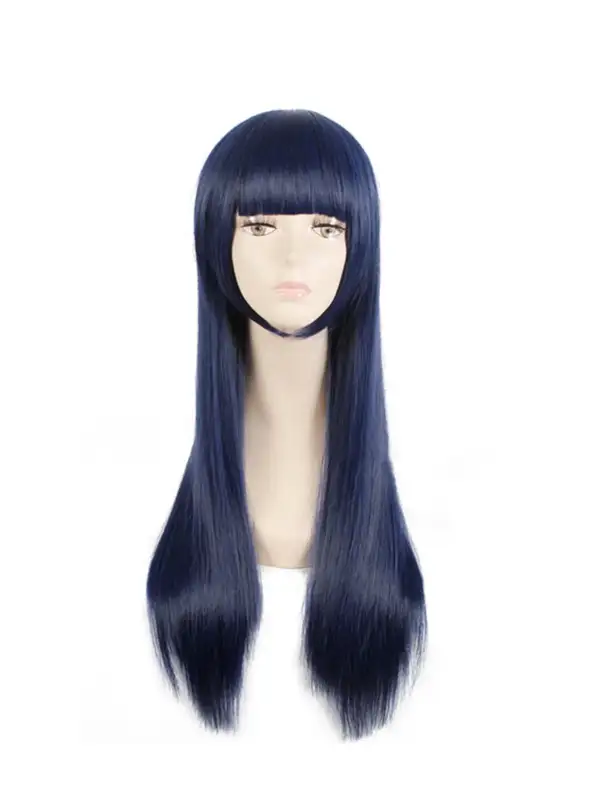 hinata naruto anime wig cosplay long blue shippuuden hyuga хината хюга косплей перука наруто шипуден дълга перука изкуствена коса синя
