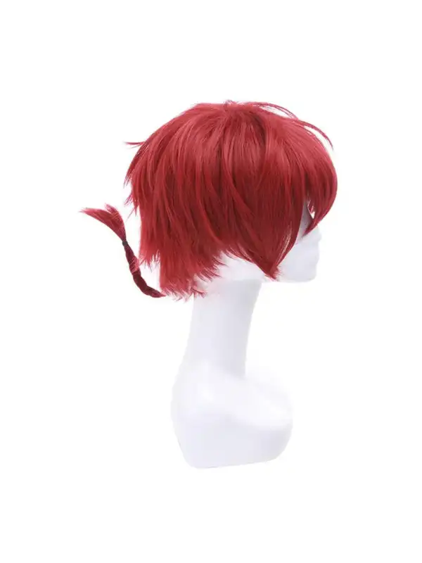 ranma anime oldschool short hair red cosplay wig ранма косплей перука къса червена изкуствена коса