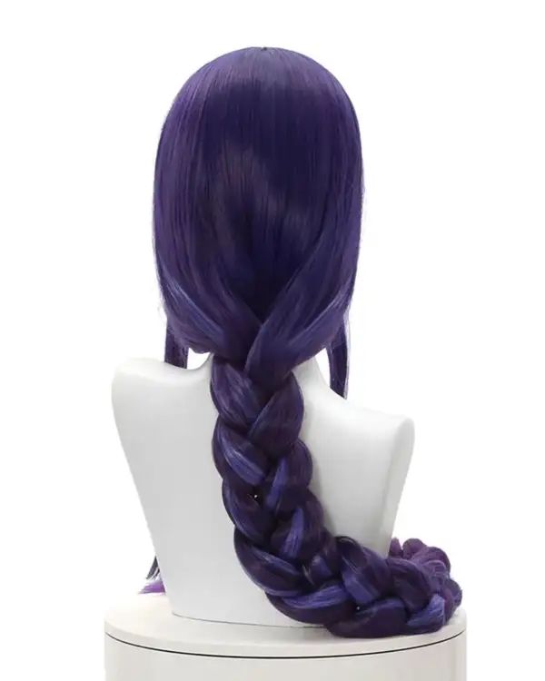 raiden shogun genshin impact изкуствена коса косплей рейдън шогун геншин импакт cosplay wig лилава омре