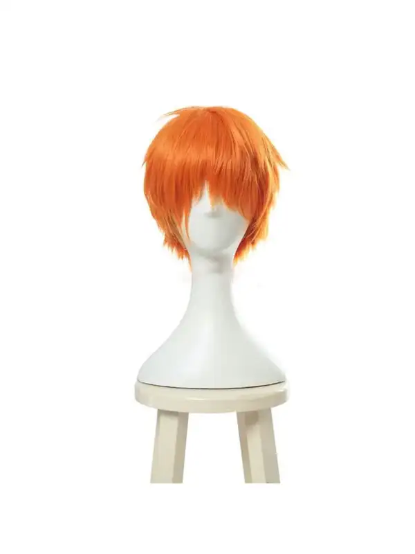 haikyuu hinata volleyball cosplay wig short orange anime хайкю волейбол хината главен герой къса оранжева коса перука евтина