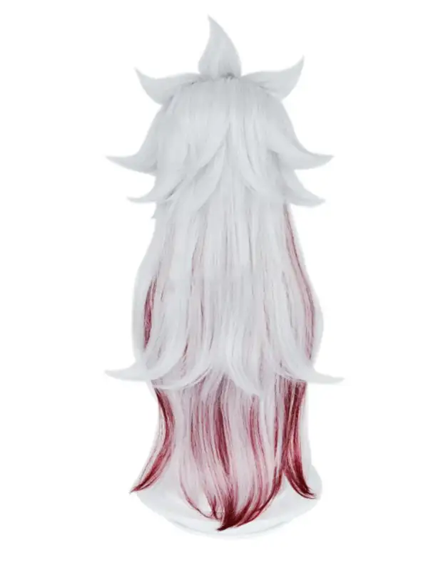 геншин импакт косплей genshin impact cosplay изкуствена коса перука itto wig ито итто бяла дълга червена омбре