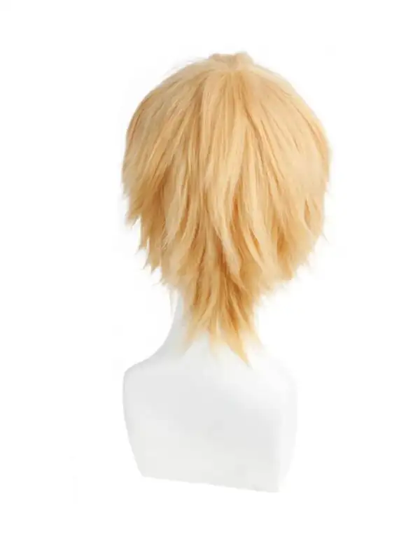 стандартна къса руса перука изкуствена коса косплей руса евтина cosplay wig blonde short cheap standard standart