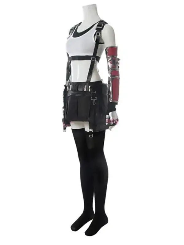 final fantasy anime movie cosplay fighter girl tifa lockheart costume файнъл фентъзи тифа локхарт косплей комплект костюм главен герой униформа