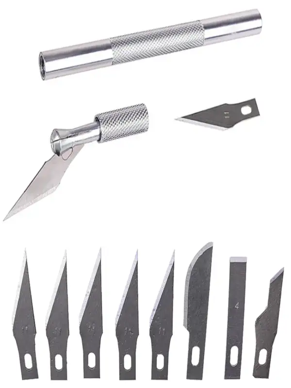 ножчета скалпел резервни части 6 крафт материали инструменти