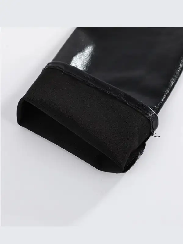 дълги ръкавици спандекс черни изкуствена материя косплей бал костюм маскарад хелоин опера
