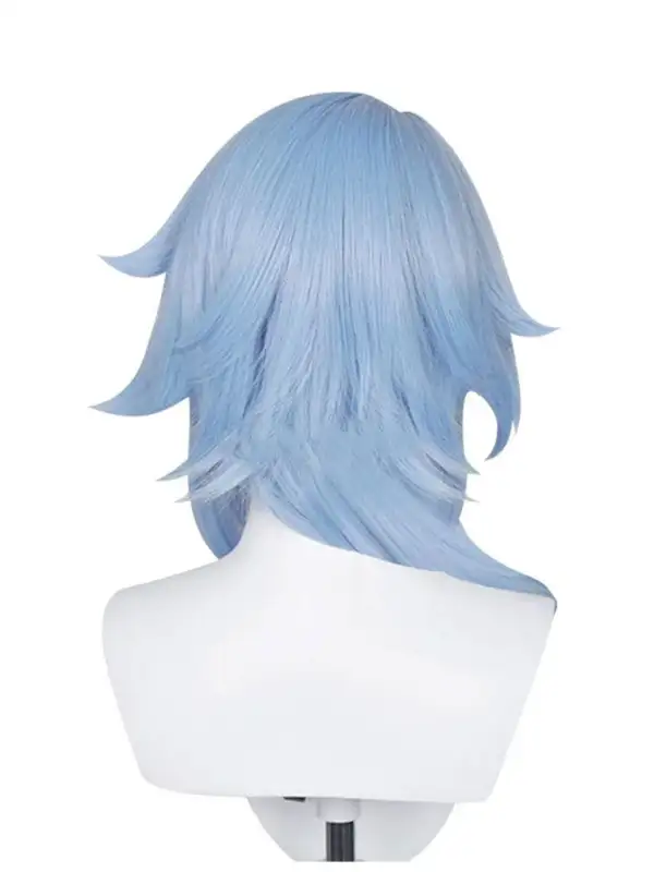 геншин импакт косплей genshin impact cosplay изкуствена коса перука аято камисато дълга средна синя