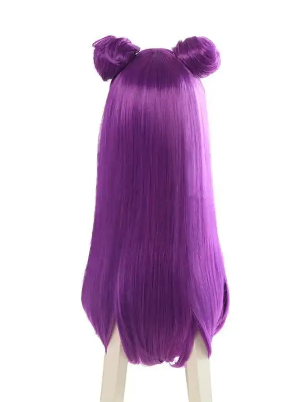 league of legends косплей костюм перука wig game cosplay costume кда поп старс група каиса кайса лилава дълга purple long pop stars kda