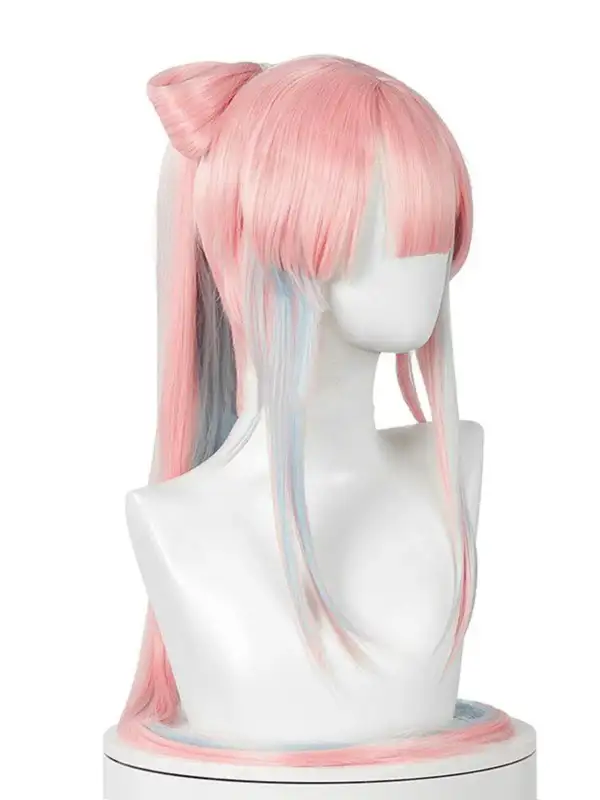 геншин импакт косплей genshin impact cosplay изкуствена коса перука kokomi wig кокоми розова бяла дълга панделка омбре