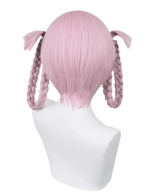 call of the night anime nanakusa nazuna cosplay wig short pink braids vampire нанакуса назуна косплей перука къса розова плитки вампир главен герой изкуствена коса