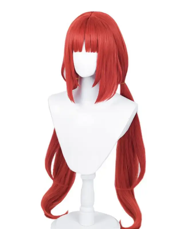 геншин импакт косплей genshin impact cosplay изкуствена коса перука нило нилоу червена дълга nilou nilo wig
