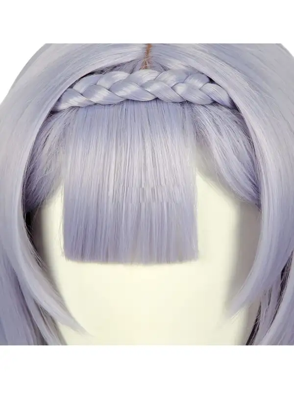геншин импакт косплей genshin impact cosplay изкуствена коса перука сива бяла ноел ноеле ноелле noelle
