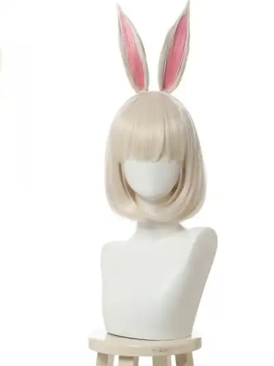 beastars netflix haru rabbit cosplay wig cream furry short хару заек косплей перука светла къса коса нетфликс